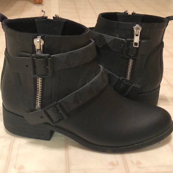 Rebecca Minkoff Shoes - Rebecca Minkoff black Moto rain boots